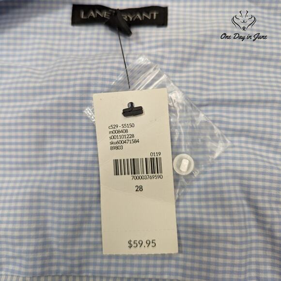 Lane Bryant Wrap Around Tie Long Sleeve Top Size 28 - Picture 2 of 3